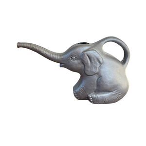 Vintage Elephant Watering Can Plastic Union Products 1998 Gray Trunk
